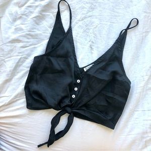 Free people black crop top